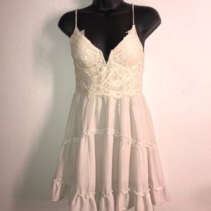 Cream flow dress